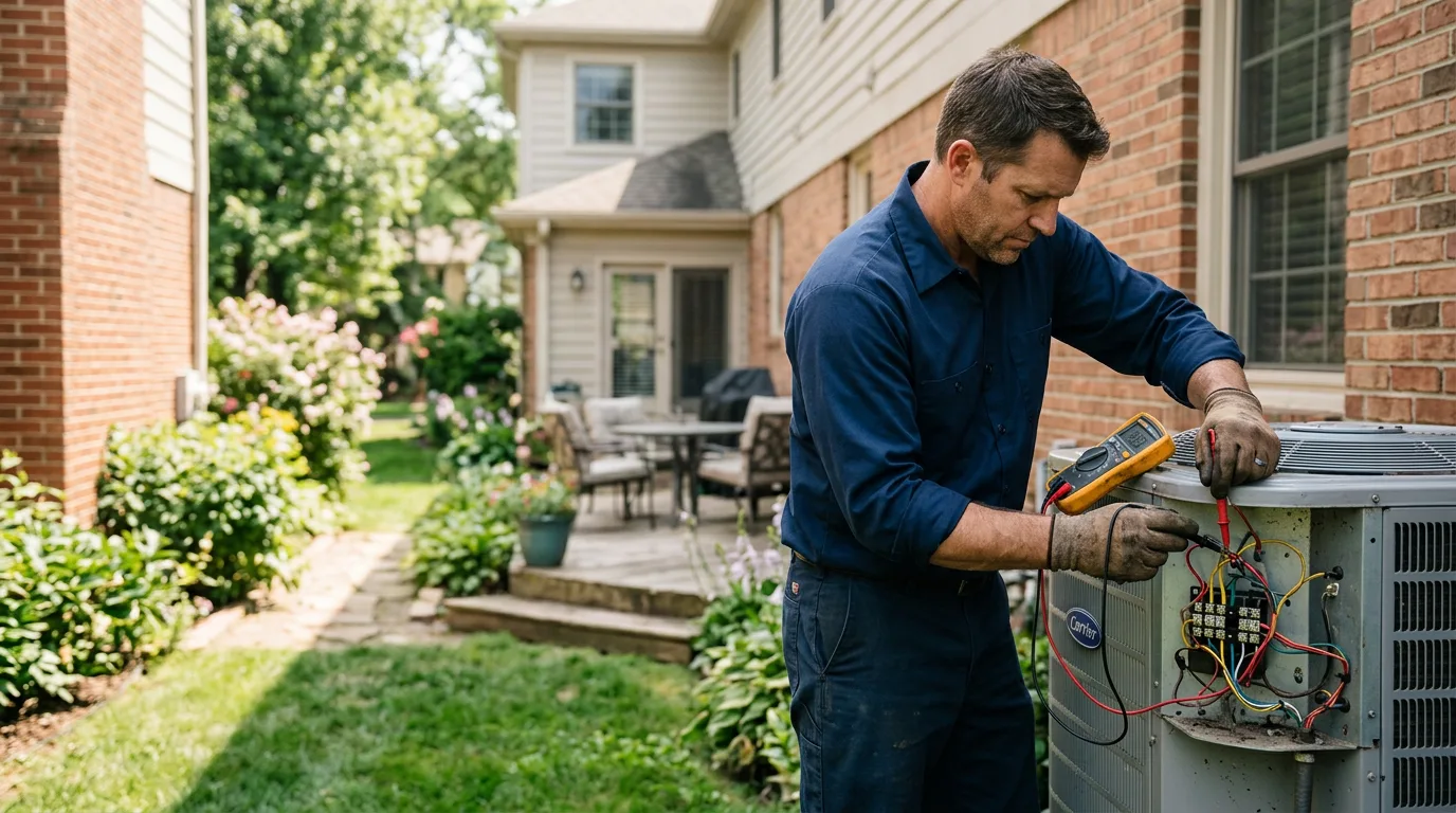 HVAC technician working near Hometown, IL